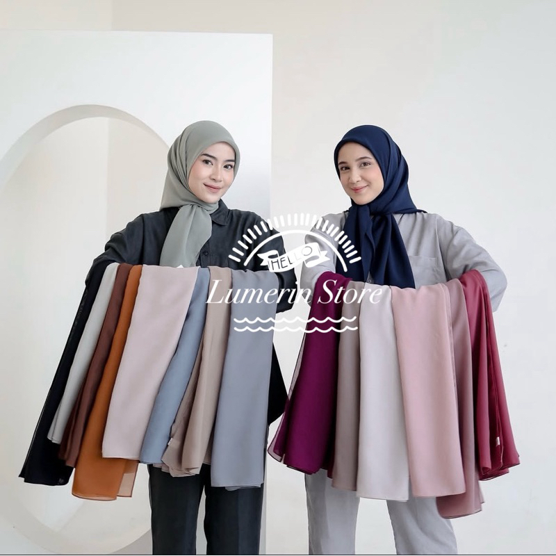 Yemdiskot - Hijab Segi Empat Poly Cotton Arascarf 110x110 Premium