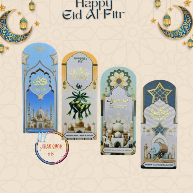 

Amplop lebaran angpau lebaran panjang Poli Embos Gold Premium isi 10 lembar