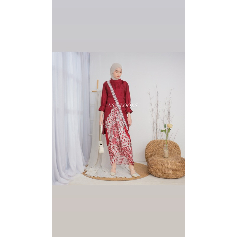 BIG PROMO Mecca Tunik Silang Viscos Tunik Batik Lilit