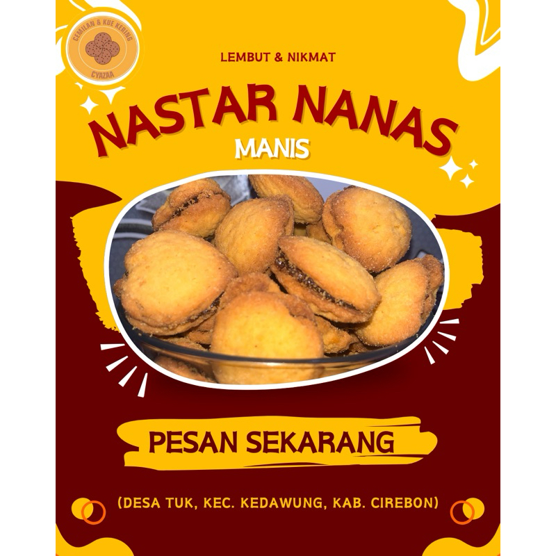 

Nastar Nanas Bentuk Love/ 500 gram / 250 gram / Rasa Manis