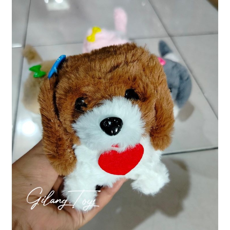 MAINAN BONEKA ANJING - MAINAN ANJING BISA JALAN LUCU