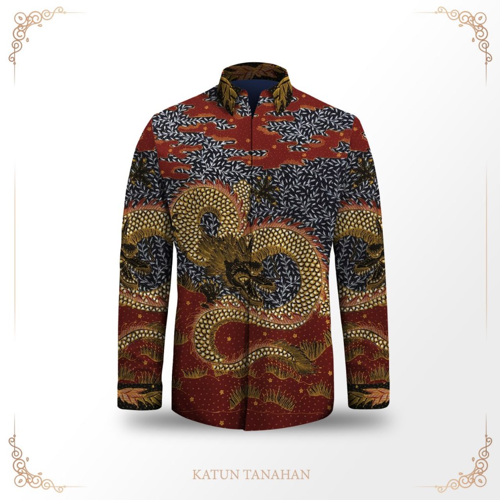 Kemeja pria lengan panjang batik tulis exclusive pola baju batik pria bahan katun premium batik tuli