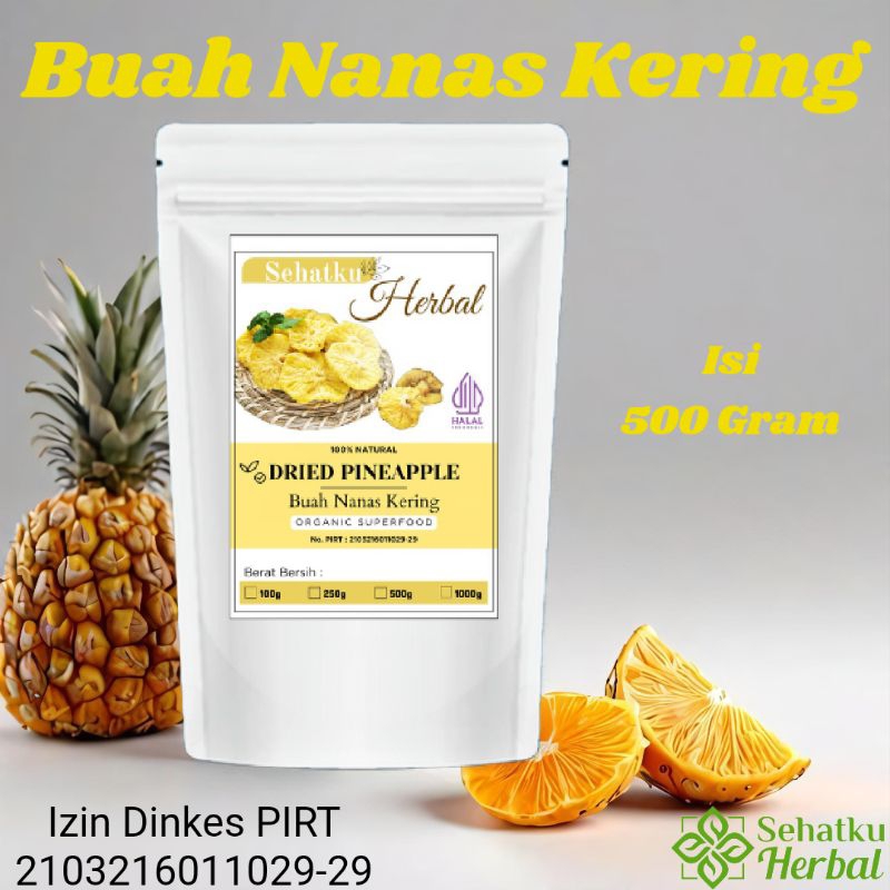 

Sehatkuherbal Dried Pineapple : Buah Nanas Kering isi 500 Gram