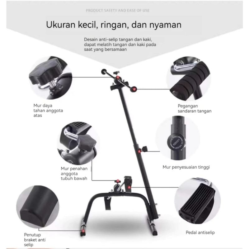 Sepeda Statis Fitness Exercises Terapi Kaki dan Tangan Penderita Stroke Alat Olahraga - Olahraga Gym