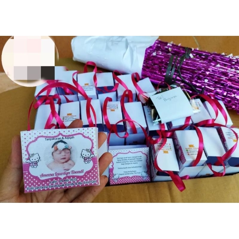 paperbag telur aqiqah / tempat telur aqiqah / Wadah telur /kartu nama aqiqah