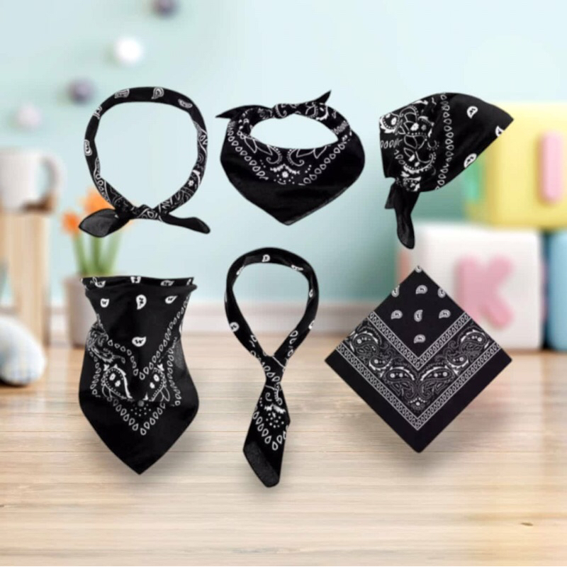 Slayer Batik Scarf Masker Kain Multifungsi Bahan Katun Sapu Tangan Ikat Segi Empat Motif Lengkap Ter