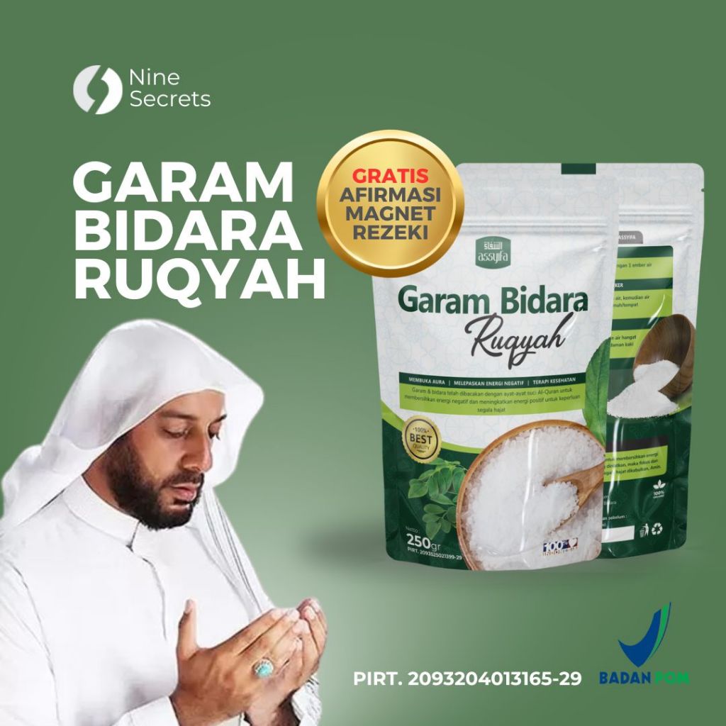 

Garam Ruqyah Bidara Assyifa Pelancar Rezeki Pembuka Aura Membersihkan Energi Negatif Original 250gr