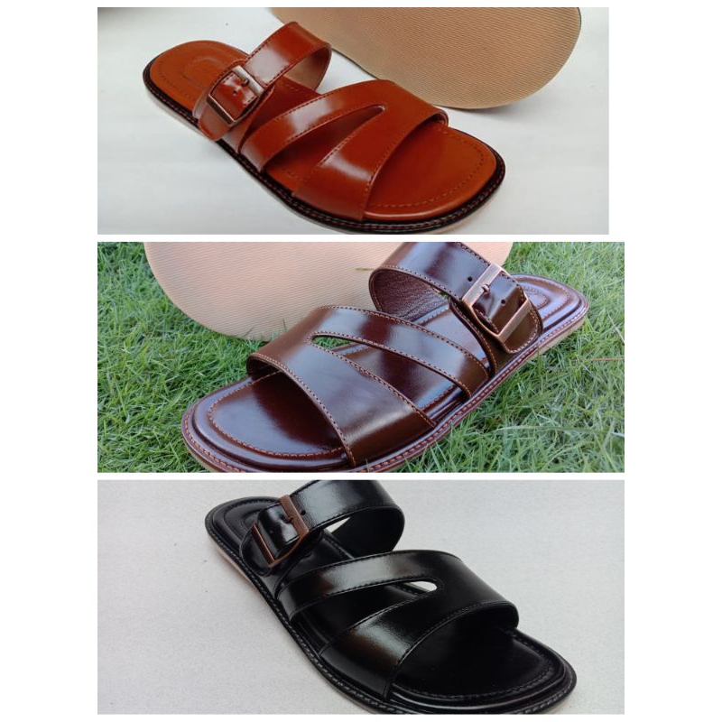 SANDAL KULIT PRIA||FULL KULIT OUTSOLE PENTIL