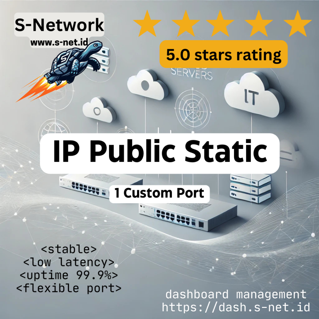 IP Public Static Publik Statik 1 Custom Port server localhost erapor modem router olt rdp ssh