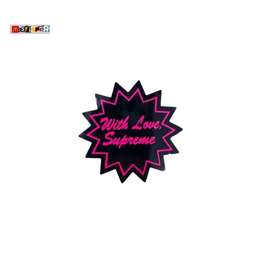 

sticker Supreme with love logo diecut stiker streetwear