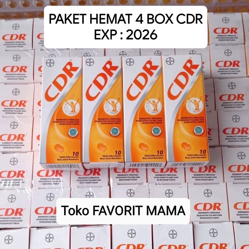PROMO 4 Pcs CDR Rasa Jeruk Mandarin Vitamin Kalsium dan Vitamin C Vitamin Ibu Hamil dan Menyusui