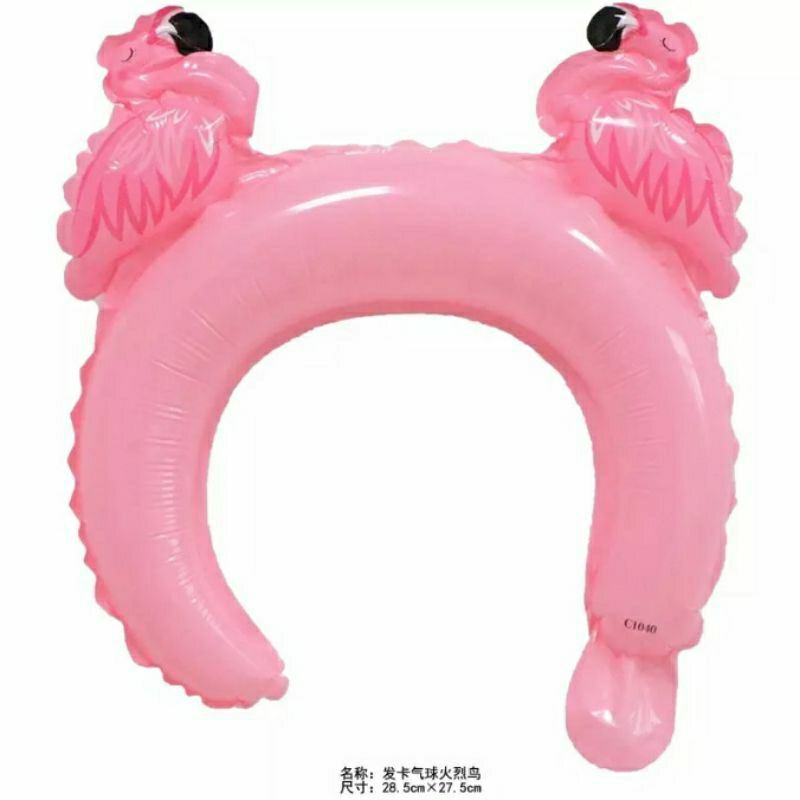 Balon foil bando karakter hewan flamingo warna pink burung bird hiasan dekorasi pesta ulang tahun an