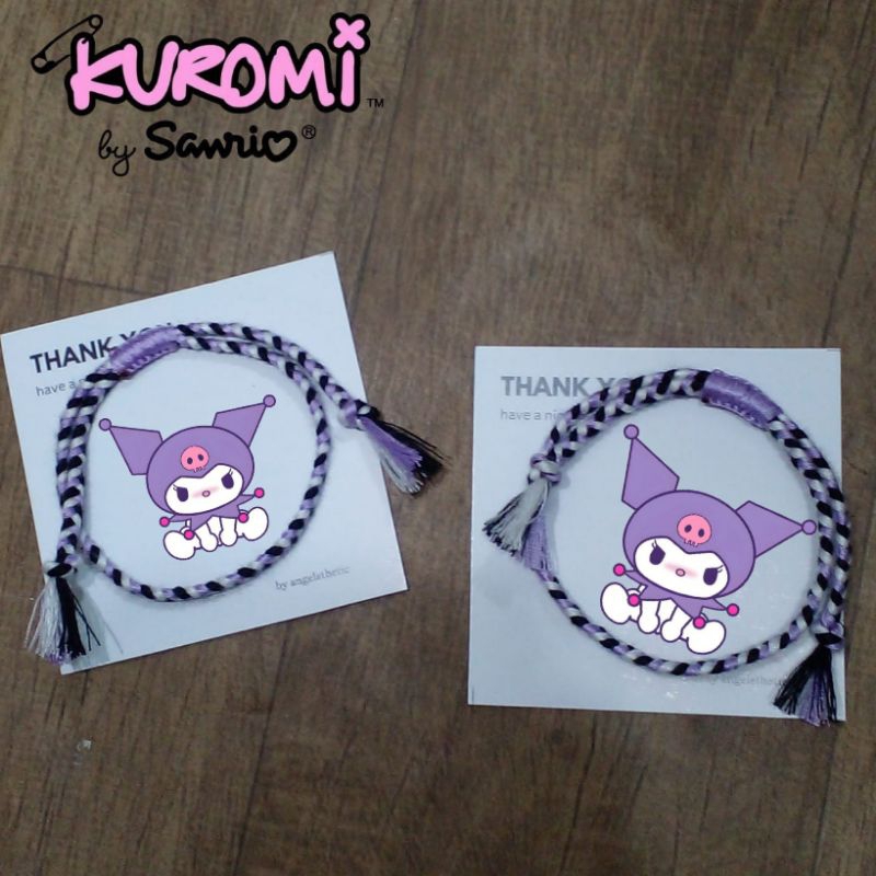 Gelang tali couple satuan || gelang sanrio kuromi || gelang kuromi