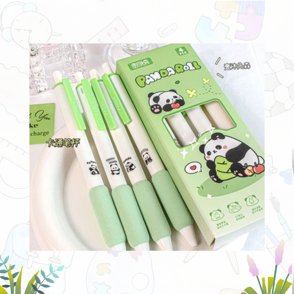 

BCK SET PULPEN KARAKTER LUCU ISI 4 PCS MOTIF PANDA