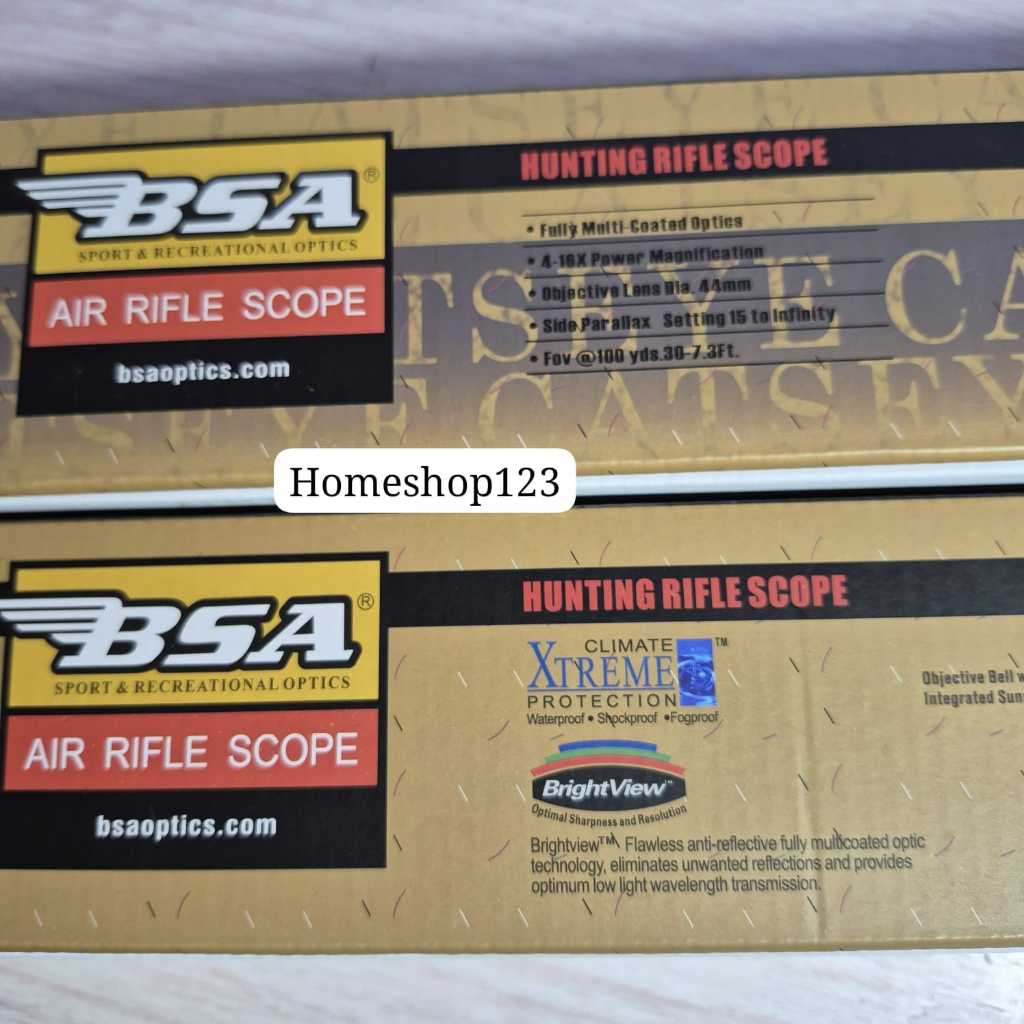 TELESKOP BSA 4-16X44 AOYES ORIGINAL TERBARU DIATAS TELESKOP 4-16X44 AOE. TELESCOPE HUNTING 4-16X44