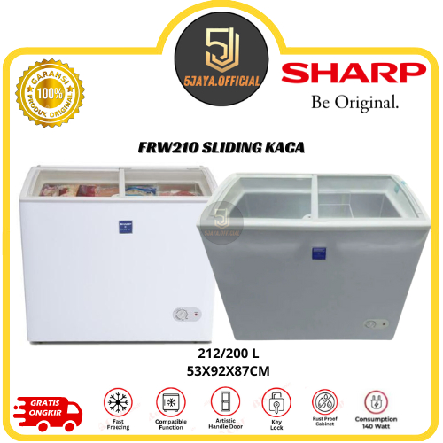 Chest Freezer Sharp Sliding Kaca - FRW210