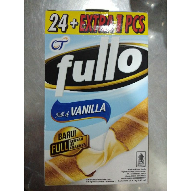 

Fullo wafer roll rasa vanila 24pc + 1pc @14g