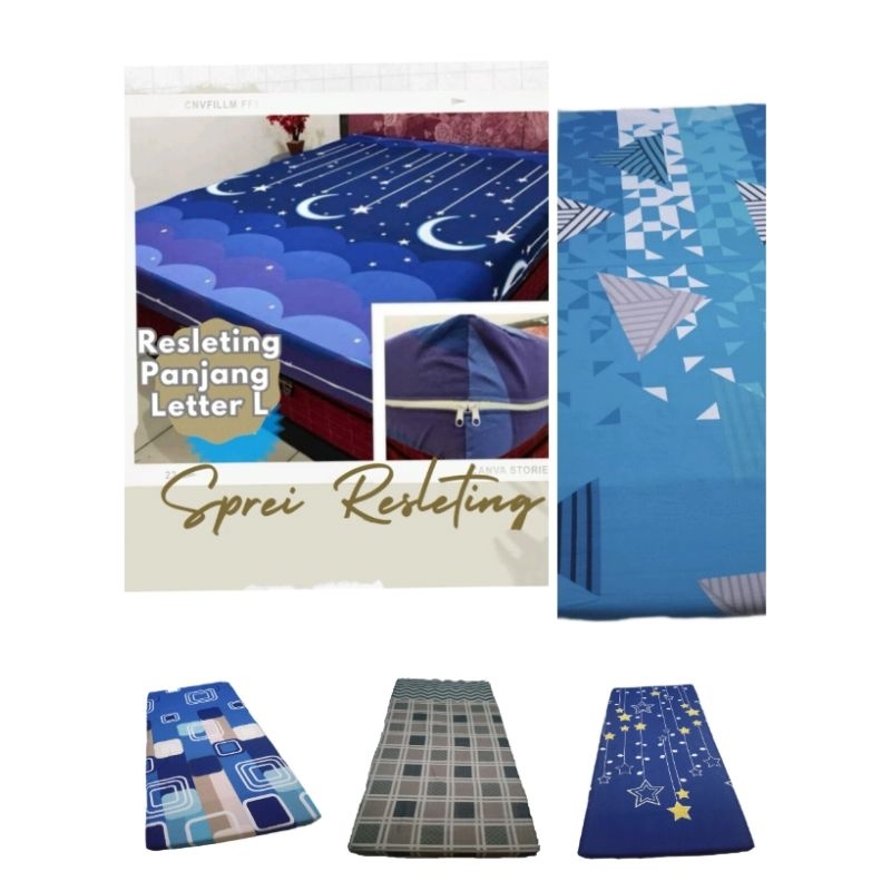 Sprei Resleting Untuk Kasur Busa Ukuran 200x120x30 No 4