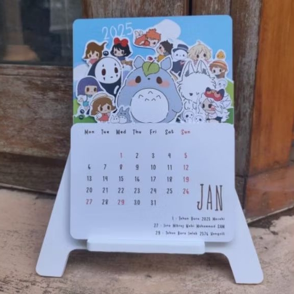 

STUDIO GHIBLI MINI CALENDAR 2025 | KALENDER MEJA 2025 | MINI CALENDAR 2025 | STUDIO GHIBLI CALENDAR