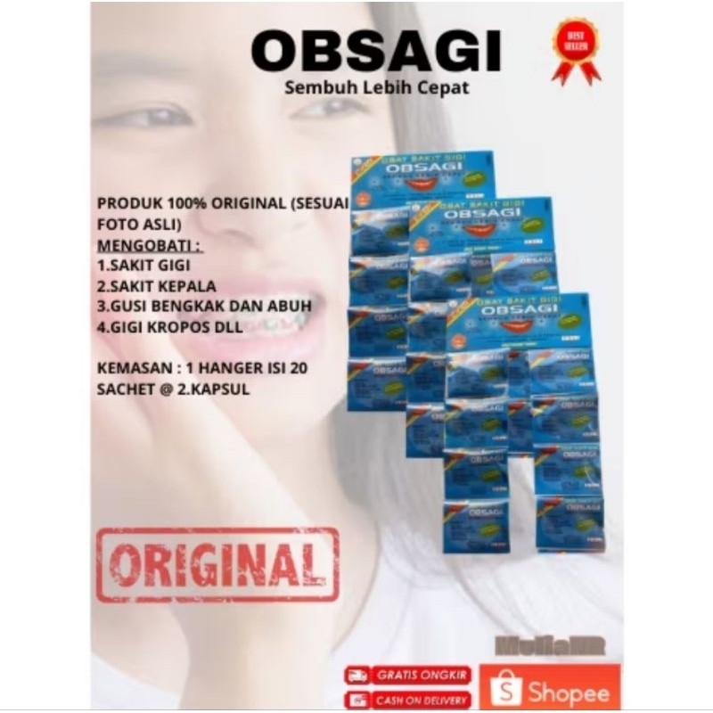 OBAT SAKIT GIGI OBAT GUSI BENGKAK OBSAGI DAN NUNGGAL 20 SACHET
