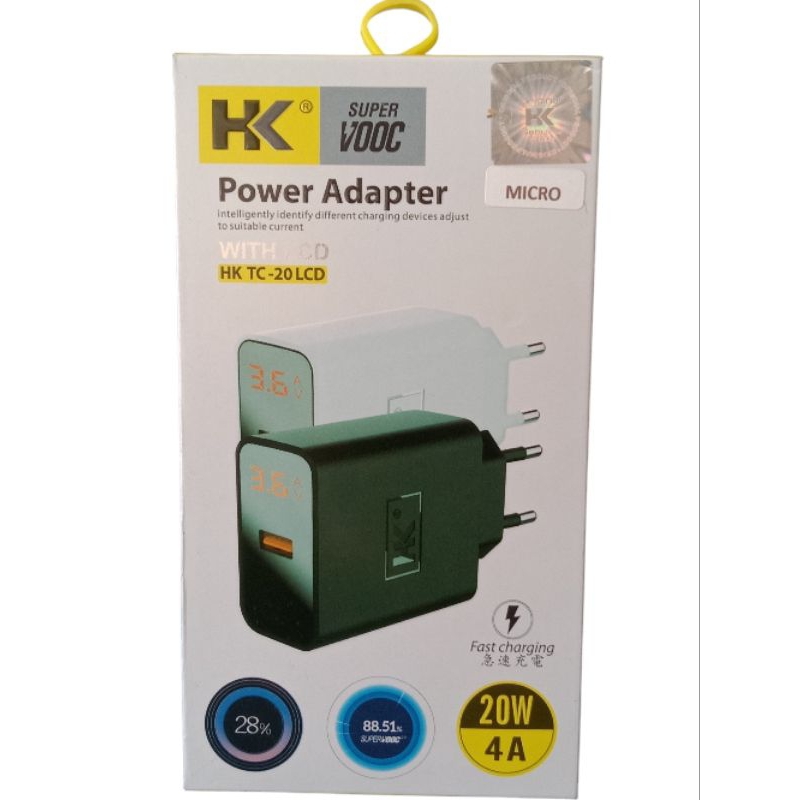 HK Super Vocc Power Adapter Micro TC-20 LCD 20W 4A