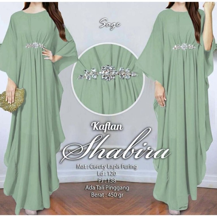 22 Paling Diminati Shabira kaftan Batwing  Kaftan Shabira One Size MXXL LD 12 DALAM ADA TALI
