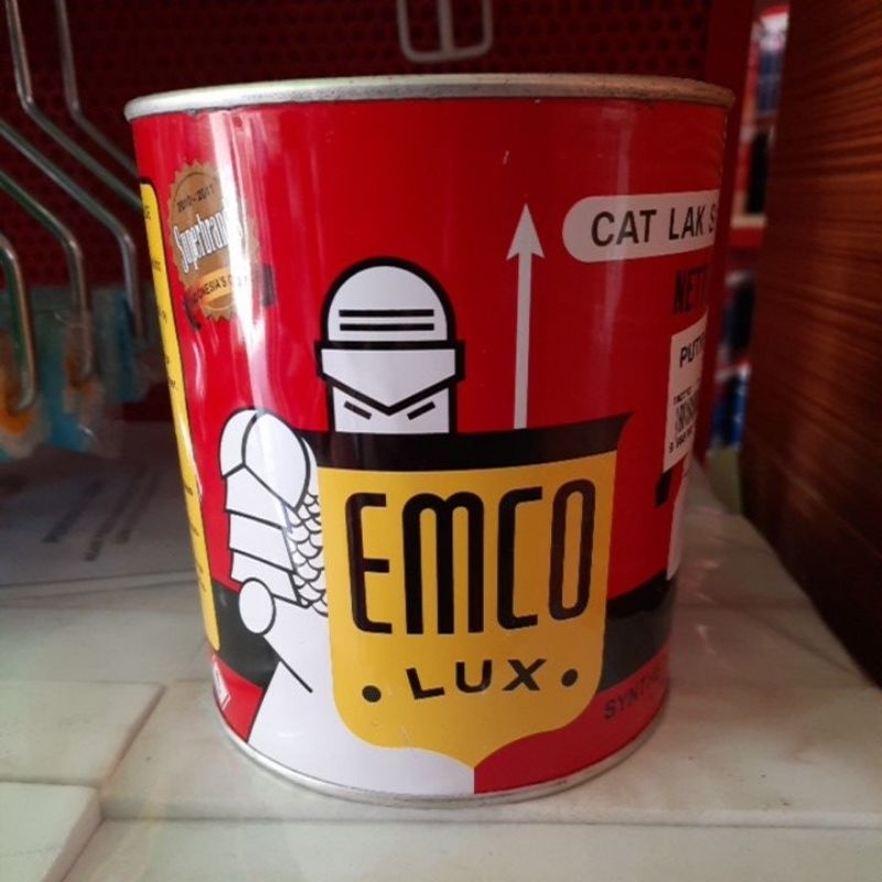 (Putih) Cat kayu dan besi EMCO LUX 1kg
