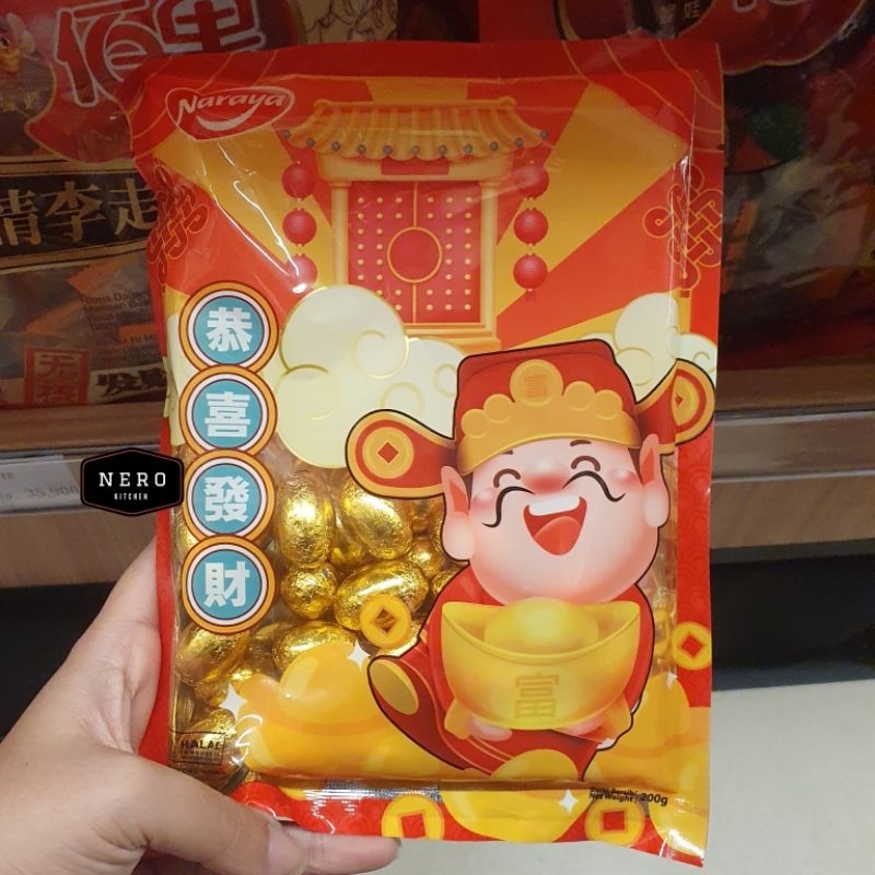 

Naraya Yuan Bao Choco Gold 200gr / Coklat Emas Imlek Yenpao Yen pao yuan pao