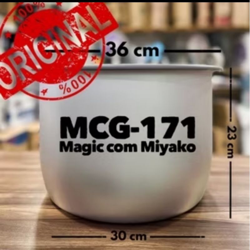 panci rice cooker miyako MCG 171 panci mejikom miyako 6liter nanoal anti lengket
