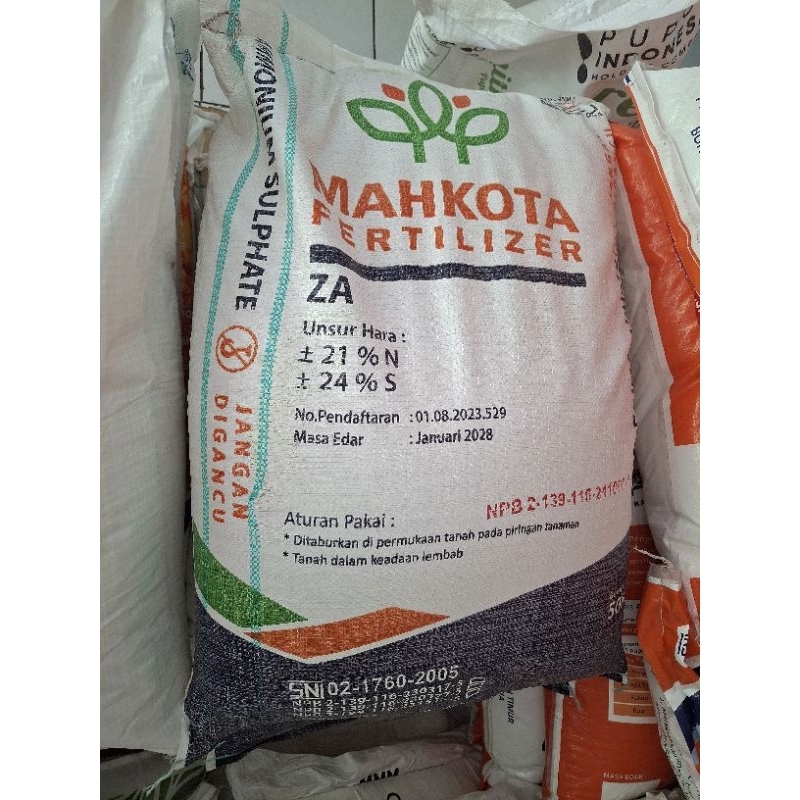 PUPUK ZA MAHKOTA KEMASAN REPACK SENDIRI - 1KG