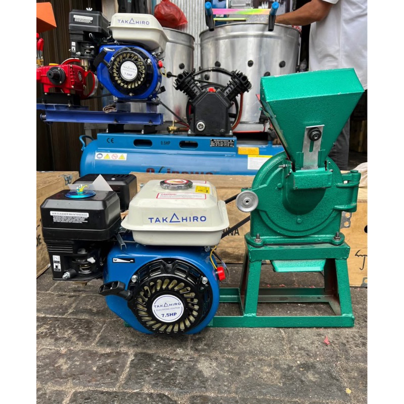 Mesin Gilingan Tepung FFC 15 + Mesin bensin - Mesin Giling Tepung - Gilingan Kopi - Gilingan Jagung 