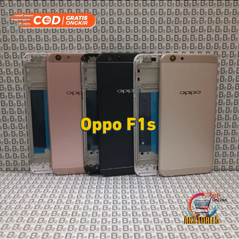 CASING FULL SET DAN FRAME TULANG TENGAH OPPO F1S