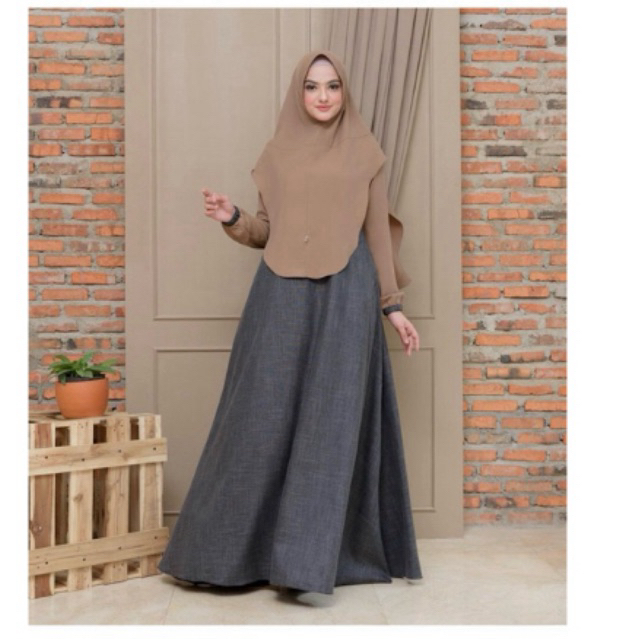 gamis set khimar DINARA CLOTHING SIZE S preloved