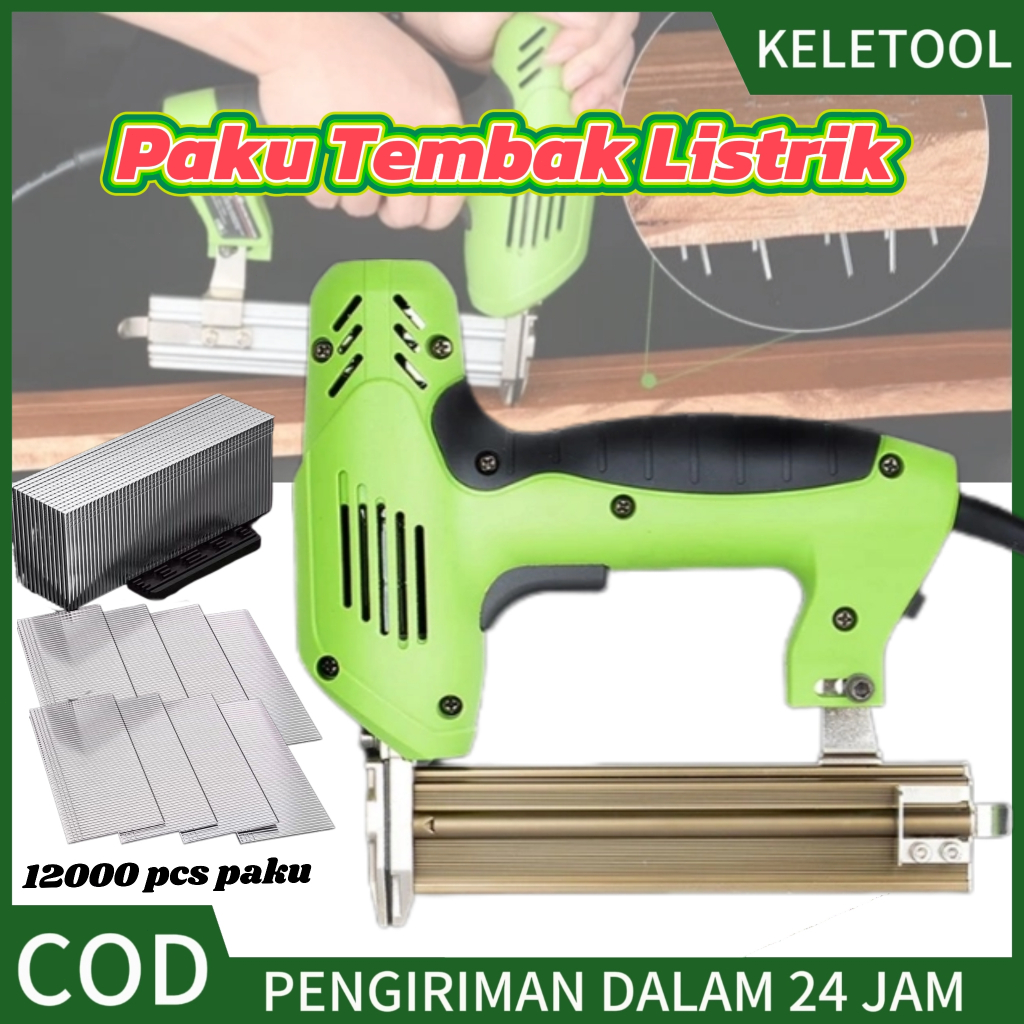 

Mesin Paku Tembak Listrik 2000W Alat Paku Tembak Lurus F30 Steples Lurus Multifungsi Praktis