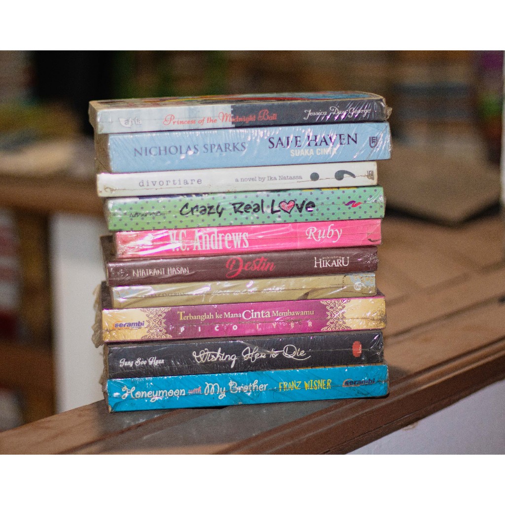 (PROMO BUKU MURAH ORIGINAL) BUKU NOVEL CRAZY REAL LOVE/SAFE HAVEN/PRINCESS OF THE MIDNIGHT BALL/DIVO