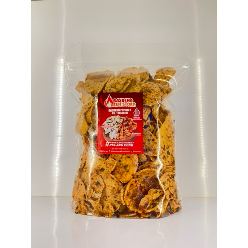 

Basreng Aceh Gepeng 500gr Pedas Daun Jeruk