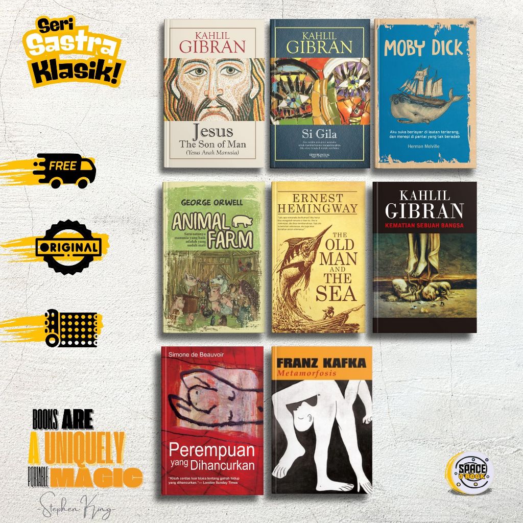 Buku Novel Seri Sastra Klasik - Kahlil Gibran - Virginia Woolf - Shakespeare - Hemingway - Chekov / 