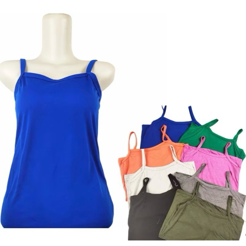 Tanktop Tali Kecil Bahan Kaos - Tanktop Dewasa & Remaja - Daleman Wanita Tanktop Tali Kecil Bahan Ka
