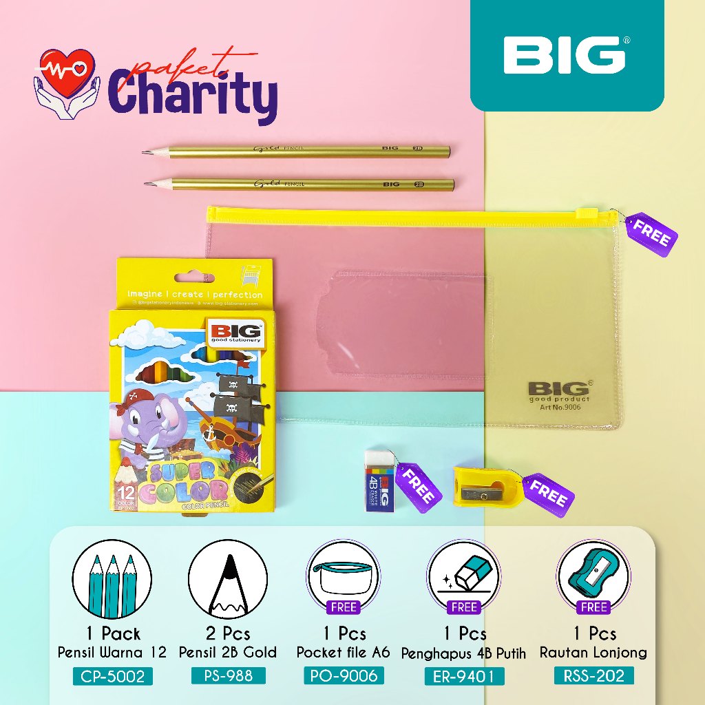 

BIG Paket Alat Tulis/ Paket Charity/ Paket Amal/ Paket Sedekah/ Bundling Special/ Charity Package