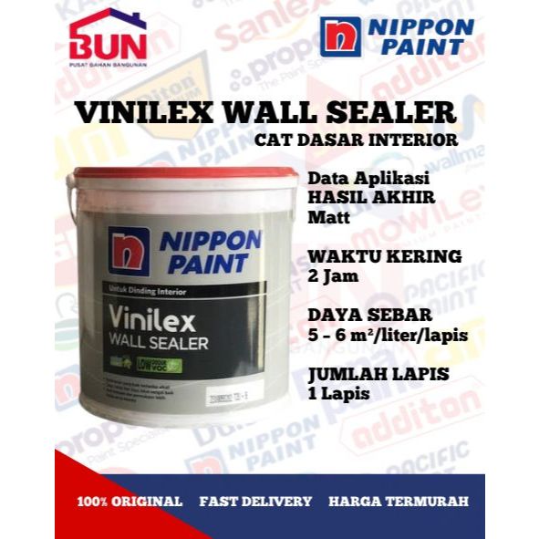 Cat dasar Vinilex 20 kg / wall sealer interior Nippon Paint tembok dinding dalam ruangan 20kg