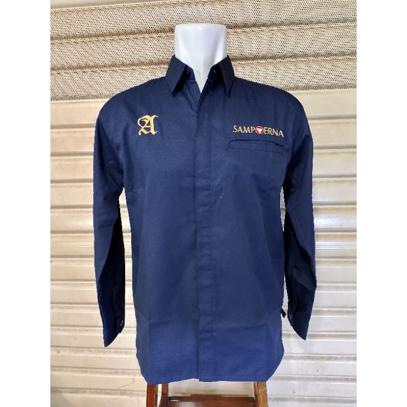 Kemeja SAMPOERNA Baju Sampoerna Nevy Lengan Panjang