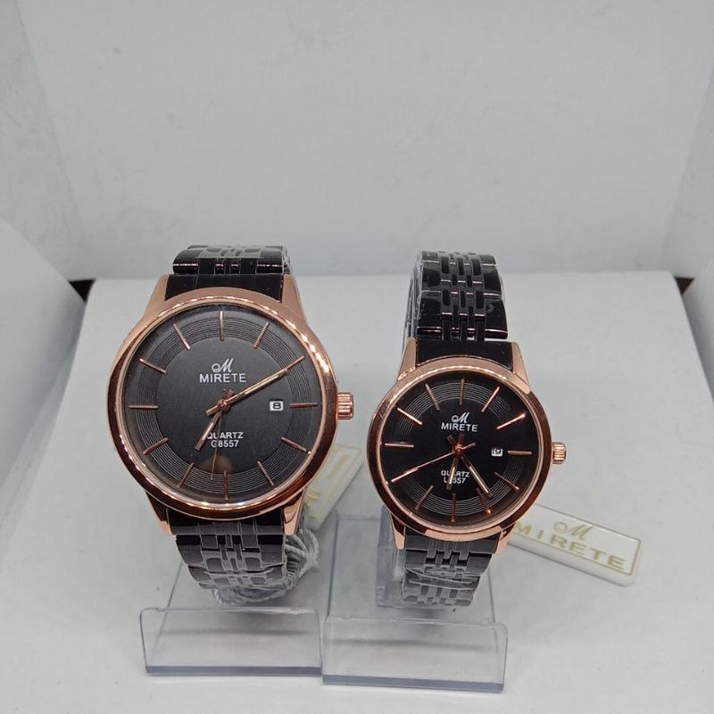 Jam Tangan Mirete Tali rantai Warna RoseGold (Couple)