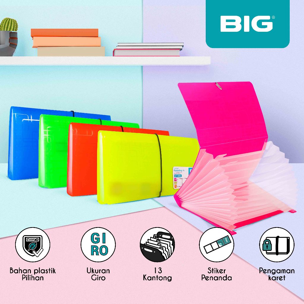 

BIG Expanding File/ Map Harmonika/ Organizer Dokumen / Carry File Giro 13 Poket XP-6005