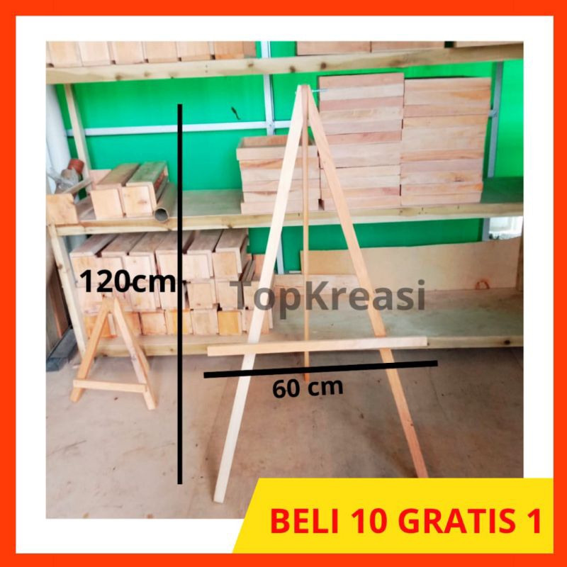 

Standing Poto Kayu Tripod Tinggi 120cm Stand Foto Weeding Wooden Easel Frame Lukis