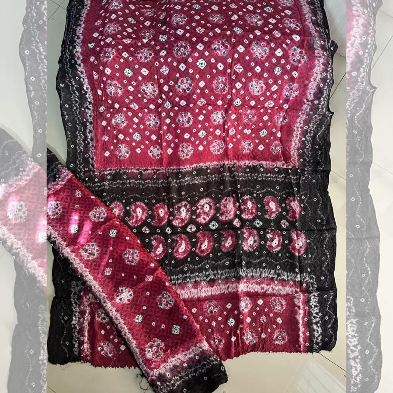 Kain Selendang Jumputan Palembang Set Setelan Kain Wanita Batik Jemputan Viscose Premium Handmade Me