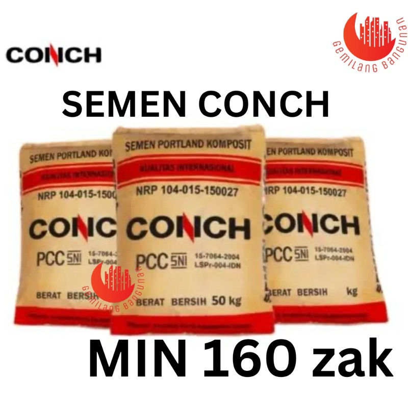 Semen CONCH 50kg 160 zak / Free Ongkir SINGKAWANG