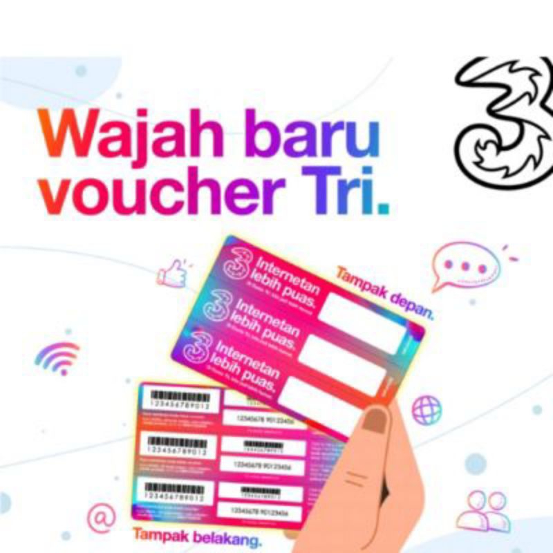 Voucher Tri 15GB 7 Hari Kuota Nasional