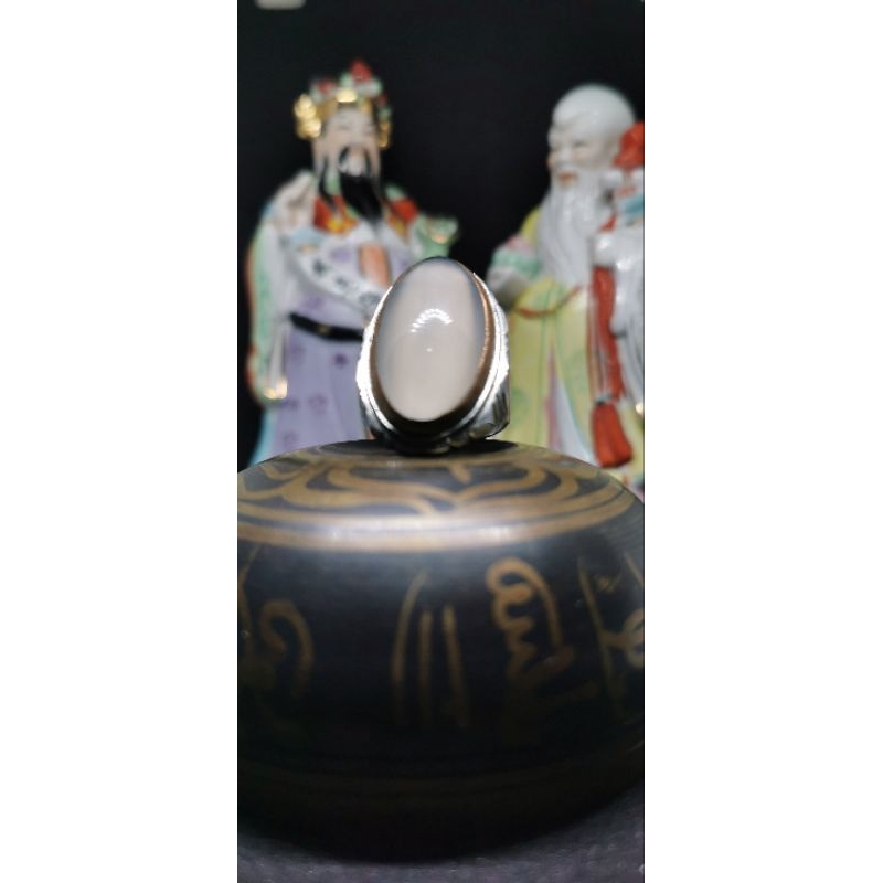 Cincin Batu Akik Pandan fenomena Cat Eyes ring monel langka kolektor item