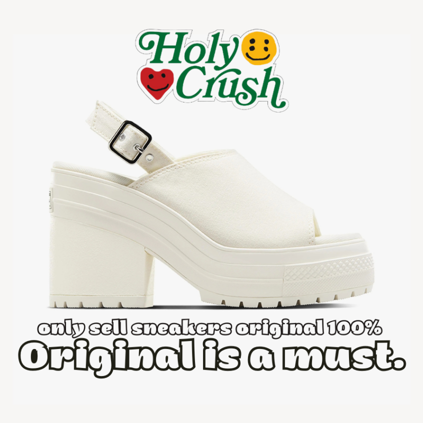 CONVERSE DE LUXE HEEL MULE WHITE EGRET - ORIGINAL 100%