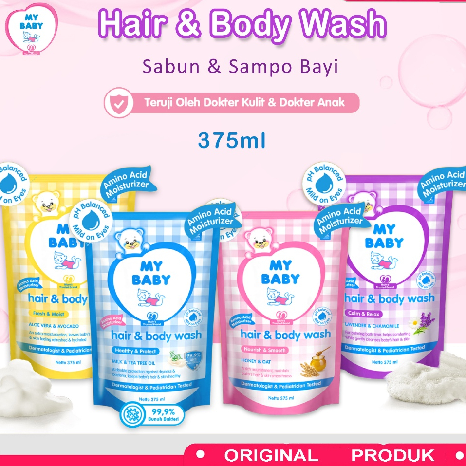 MY BABY Sabun & Sampo Bayi 375ml Refill
